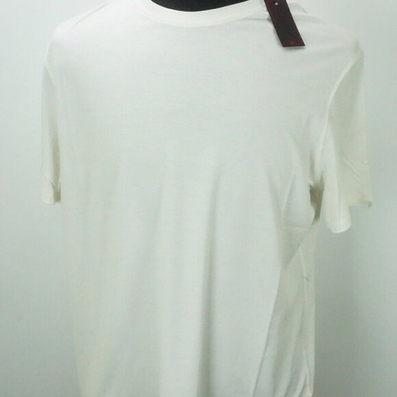 Isaia Napoli Off White Short Sleeve Crewneck Silk Blend T Shirt Sz 2XL BRAND NEW - Picture 4 of 7